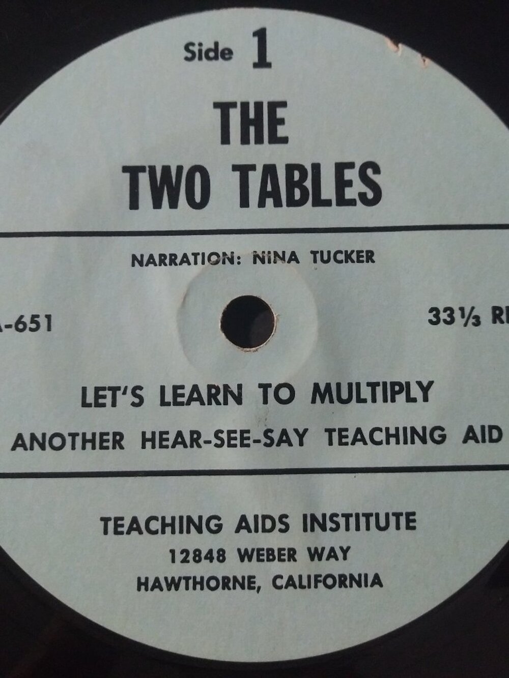 Nina Tucker - Let's Learn To Multiply VG++ Original Compact 33RPM EP 7" Record